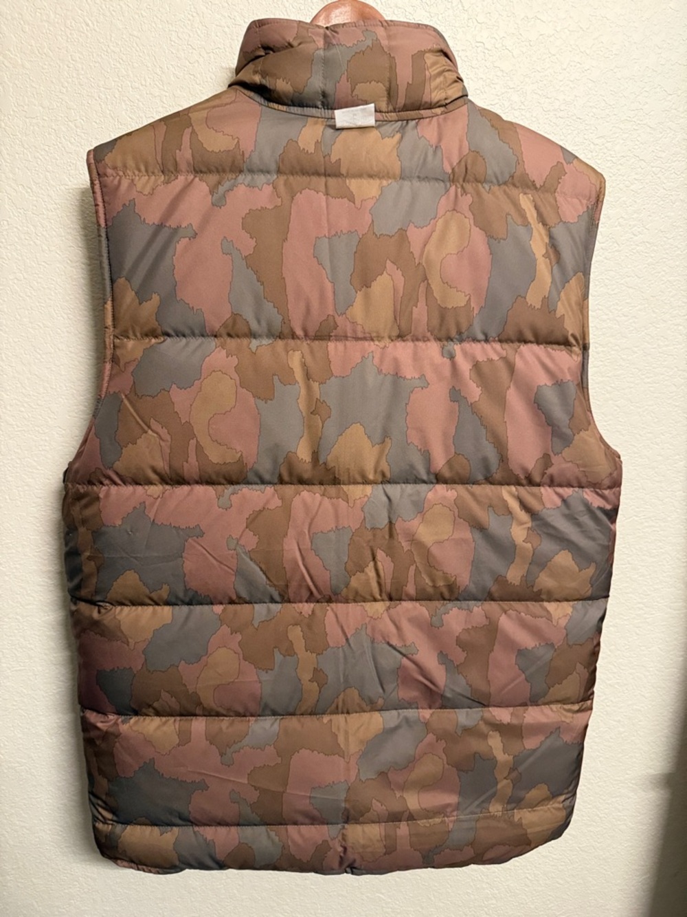 Patagonia Reversible Bivy Down Vest Men’s Medium Brown Canvas Camo Zip Puffer - Picture 5 of 5